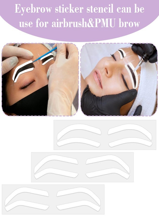 Bremorou 60 Pcs Eyebrow Templates for Women Eyebrow Stencil Stickers Disposable Adhesive Eyebrow Template Sticker for Shaping Airbrush Eyebrow Tape Shaper Template for Tinting Makeup - Image 5